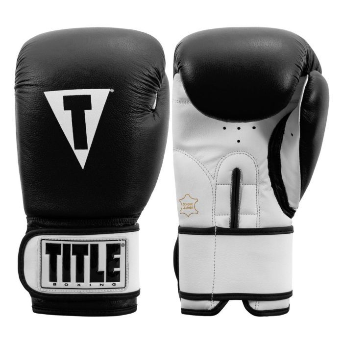 Боксерские перчатки Title Premier Leather Black/White L 14 oz (TSBG2 L BK/WH) изображение 5