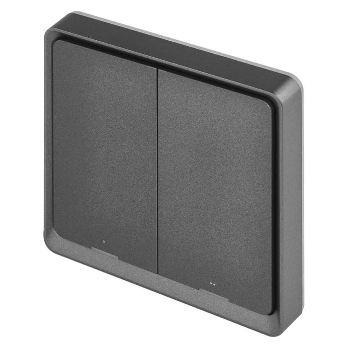 Умный выключатель EMOS H5015 2 buttons ZigBee 3.0 Black (H5015)