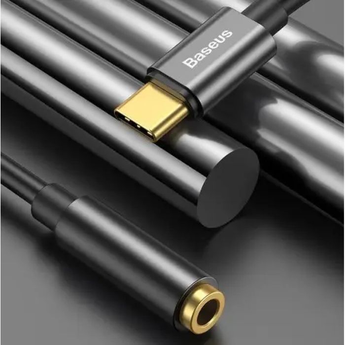 Переходник USB-C M to 3.5mm F 0.1m black Baseus (CATL54-01) изображение 7
