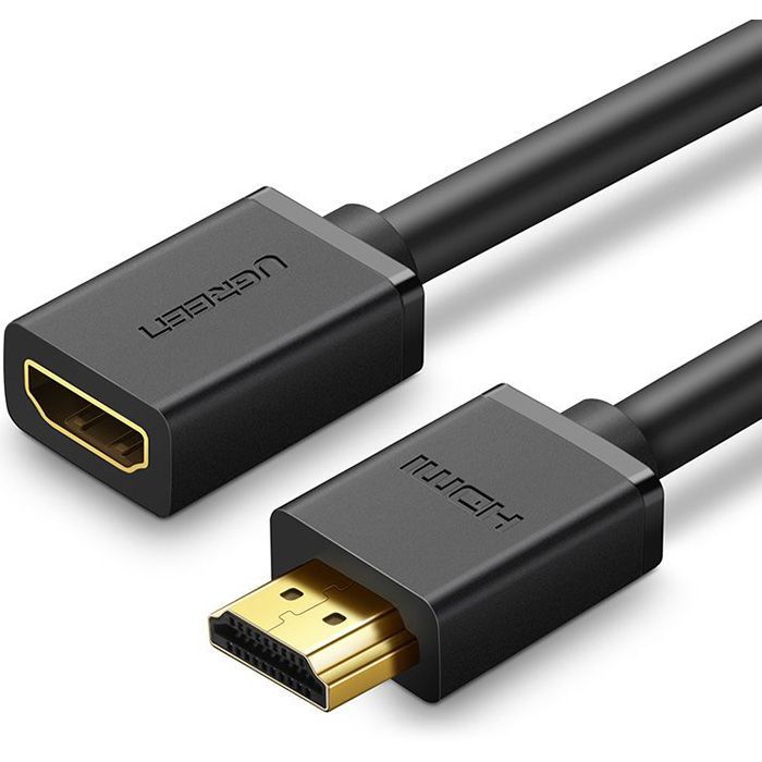 Кабель мультимедийный HDMI M to HDMI F 0.5m HD107 black UGREEN (10140)