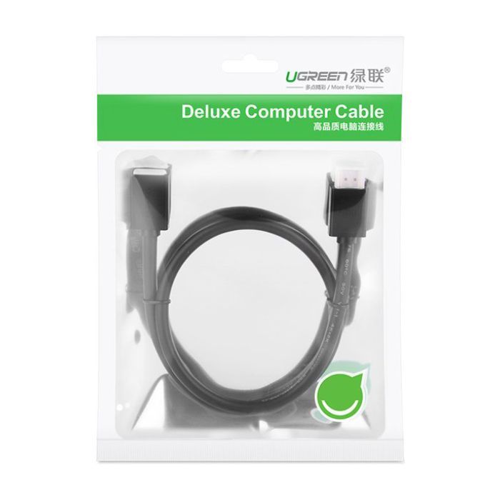 Кабель мультимедийный HDMI M to HDMI F 0.5m HD107 black UGREEN (10140) изображение 3