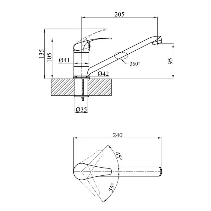 Смеситель Agua Leon-C030 (CV012078) изображение 5