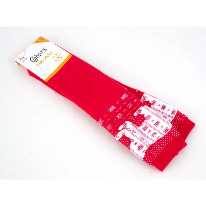 Шкарпетки дитячі Bross махрові новорічні (9899-4-6-gray) зображення 2
