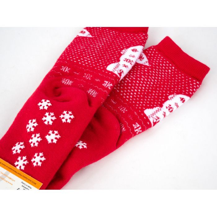 Шкарпетки дитячі Bross махрові новорічні (9899-4-6-gray) зображення 3