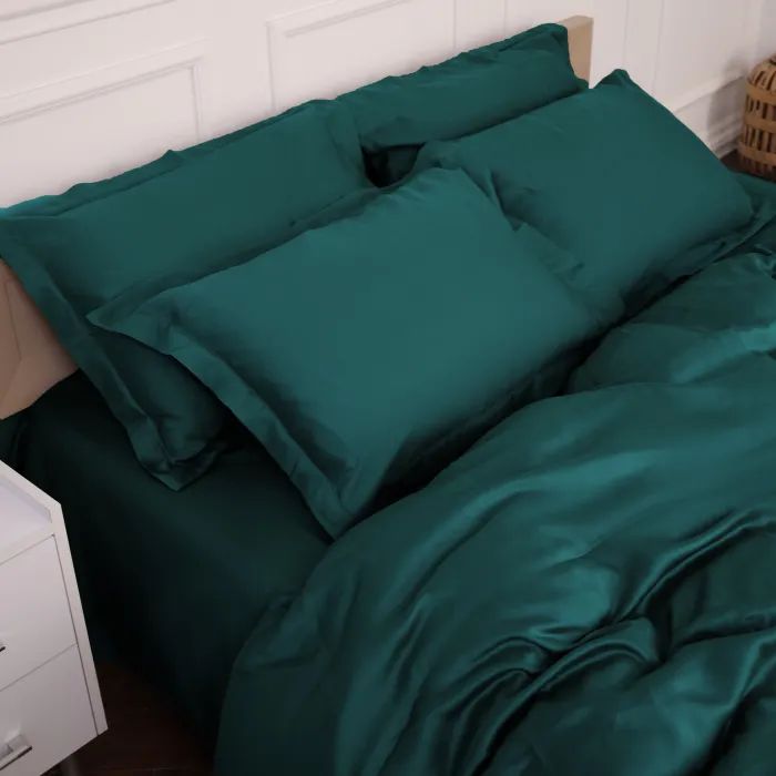 Постельное белье MirSon Tencel №07 Emerald 175х210 двуспальный (2200009370984) изображение 7