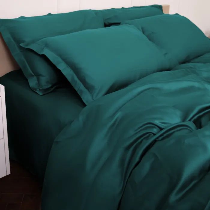 Постельное белье MirSon Tencel №07 Emerald 175х210 двуспальный (2200009370984) изображение 8