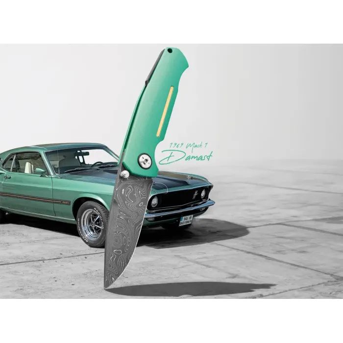 Ніж Boker 1969 Mach-1 Damast Green (111102DAM) зображення 5 Ніж Boker 1969 Mach-1 Damast Green (111102DAM) зображення 5