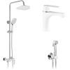 Душовий гарнітур Kroner Armada-W063 + змішувач Armada-W010 + змішувач Bidet-C082 (CVS30213)