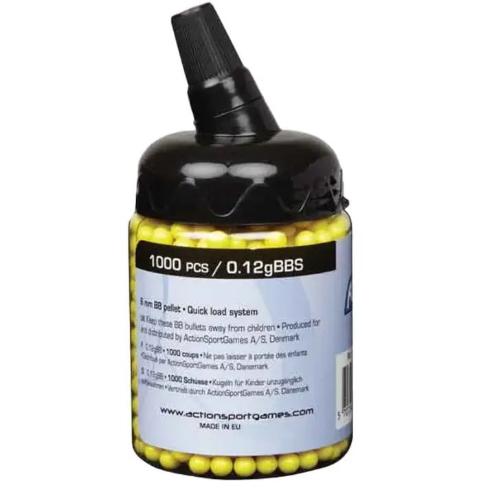 Страйкбольні кульки ASG Standard Yellow 6мм 0,12г 1000шт (14148)