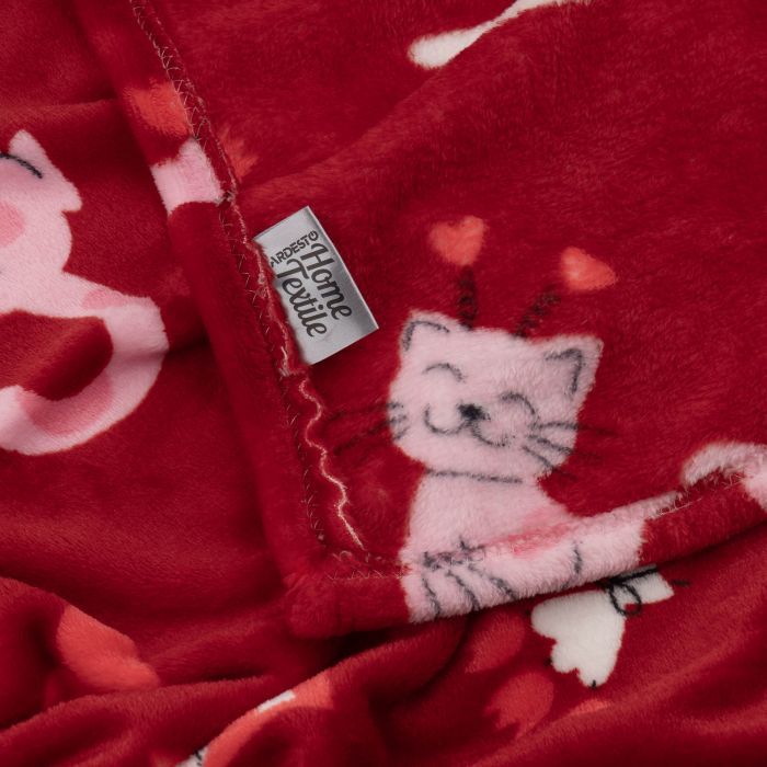 Плед Ardesto Flannel 160х200см, 100% полиэстер, котики с сердечками (ART0124PB) изображение 4