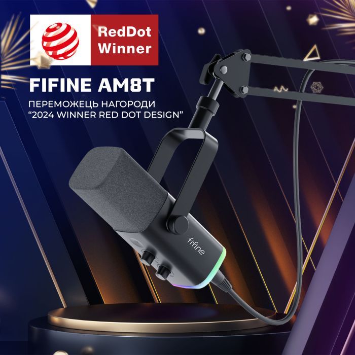 Микрофон Fifine AM8T USB Black (AM8T) изображение 4