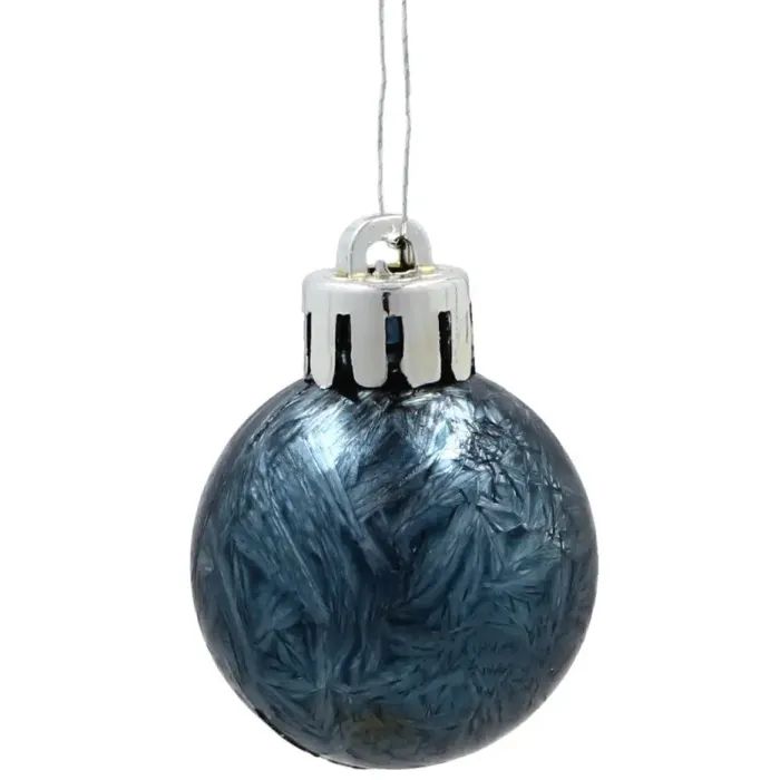 Ялинкова іграшка Chomik пластикові кульки ,16шт, 3 см, сині (5900779893955_1) зображення 3