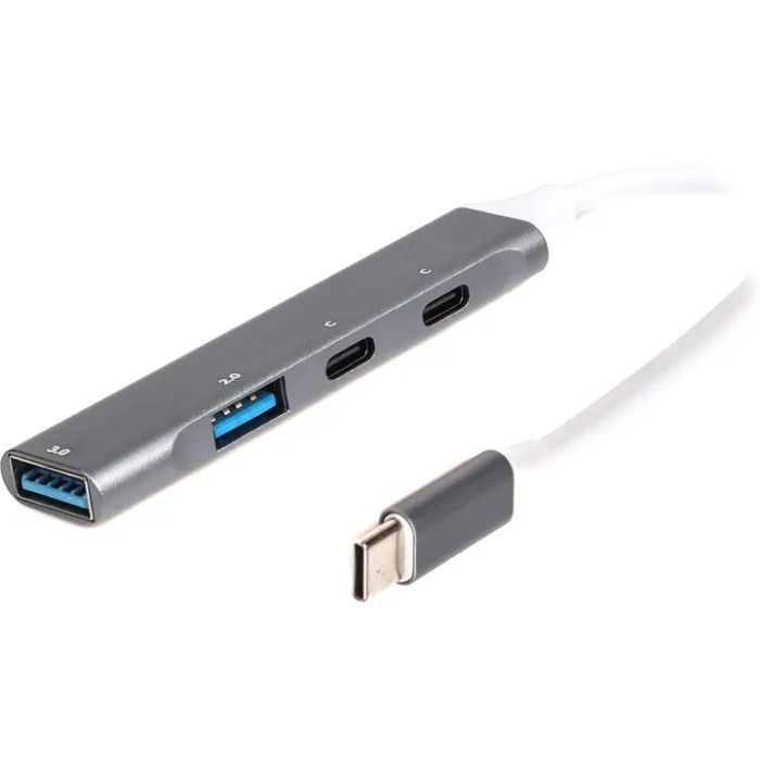 Концентратор Maxxter USB-C to 1xUSB 3.0 + 1xUSB 2.0 + 2xUSB-C (HU3C-4P-03)