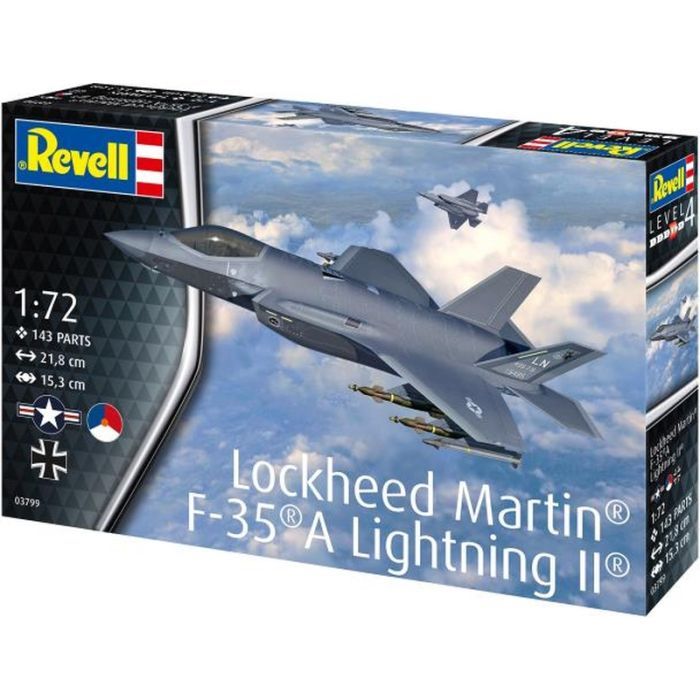 Сборная модель Revell Самолет Lockheed Martin F-35A Lightning II, уровень 4, 1:72 (RVL-03799) изображение 10