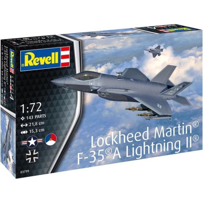 Сборная модель Revell Самолет Lockheed Martin F-35A Lightning II, уровень 4, 1:72 (RVL-03799) изображение 8