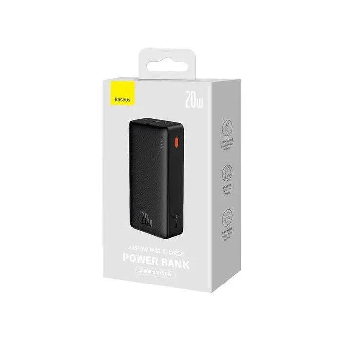 Батарея универсальная Baseus Airpow 30000mAh 20W PD/3.0, QC/3.0, black (PPQD090101) изображение 10