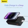 Батарея универсальная Baseus Airpow 30000mAh 20W PD/3.0, QC/3.0, black (PPQD090101) изображение 2