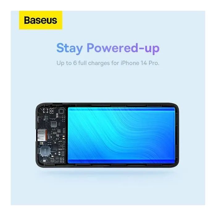Батарея универсальная Baseus Airpow 30000mAh 20W PD/3.0, QC/3.0, black (PPQD090101) изображение 4