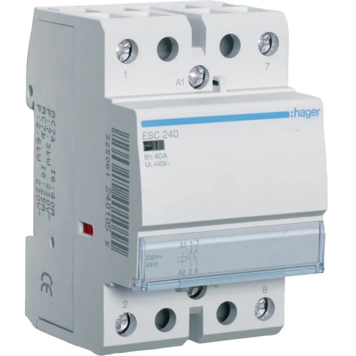 Автоматичний вимикач Hager 40 A 230V 2NO 3P (A) (ESC240)