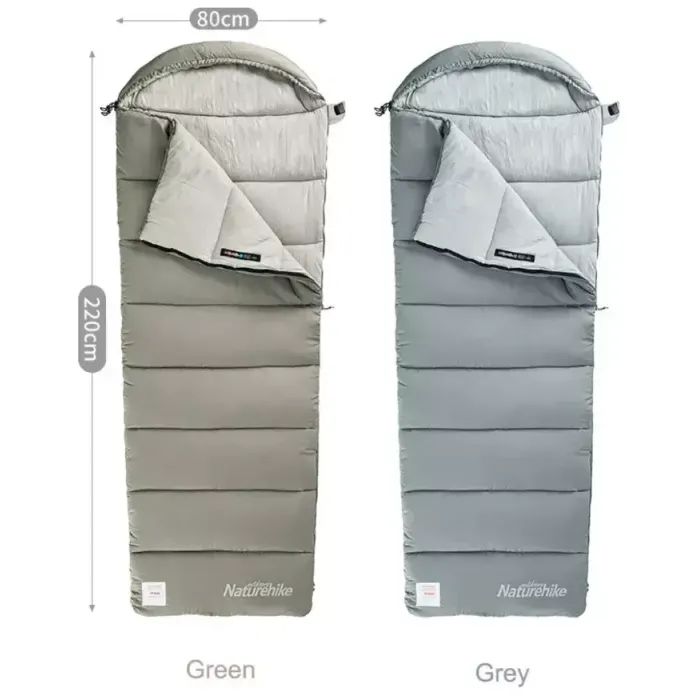 Спальный мешок Naturehike з капюшоном із мішком для зберігання M300 CNK2350WS023, зелений, лівий (6927595776018) изображение 5