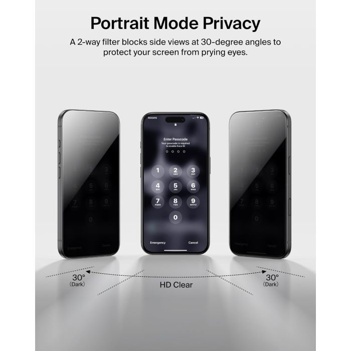 Скло захисне Belkin iPhone 17 Pro Privacy TemperedGlass (OVA213HQ) зображення 4