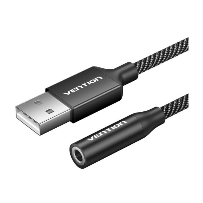 Звукова плата Vention USB AM to 3.5mm F 0.25m (4pin) 96kHz/24bit DSP noise reduction (CVEBC)