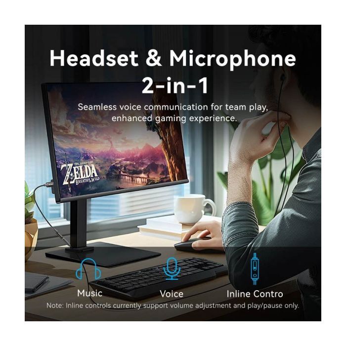 Звукова плата Vention USB AM to 3.5mm F 0.25m (4pin) 96kHz/24bit DSP noise reduction (CVEBC) зображення 7