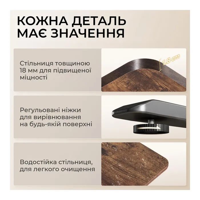 Комп'ютерний стіл Sihoo D03 Walnut/Black (D03-104/D03-108) зображення 11