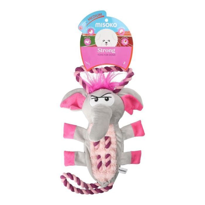 Игрушка для собак MISOKO&CO Слон с веревкой 48 см (HANYT133724)