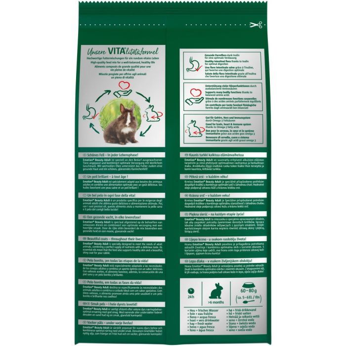 Корм для гризунів Vitakraft Emotion для декоративних гризунів та кроликів 600 г (4008239337450) зображення 2