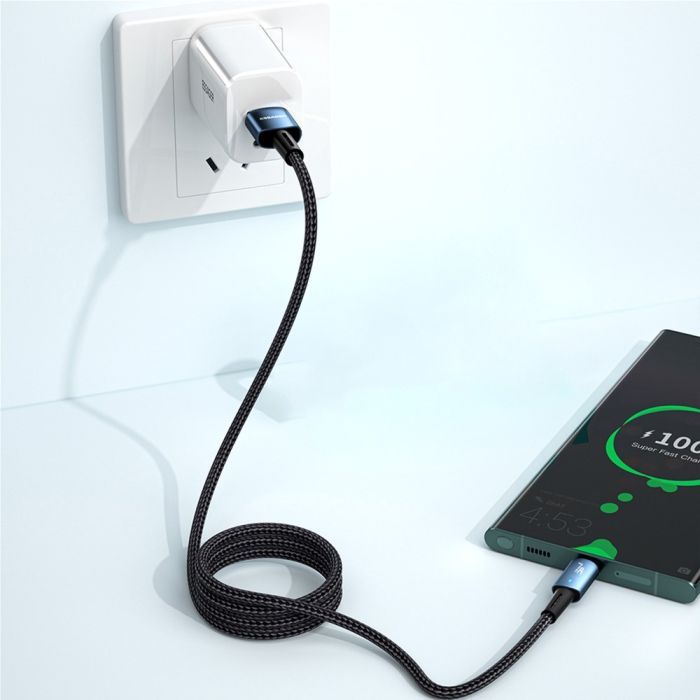 Дата кабель USB 2.0 AM to USB-C 1.0m 7A 100W blue Essager (EXC7A-CG03-P) зображення 5