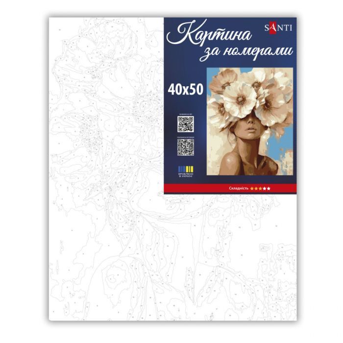 Картина по номерам Santi Дівчина та ніжна квітка 40х50 см (955759) изображение 2