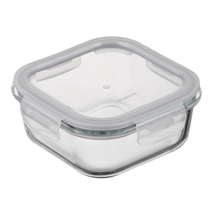 Пищевой контейнер Ardesto Gemini квадратний, 0.31л, боросилікатне скло, прозорий (AR1230BSQ)
