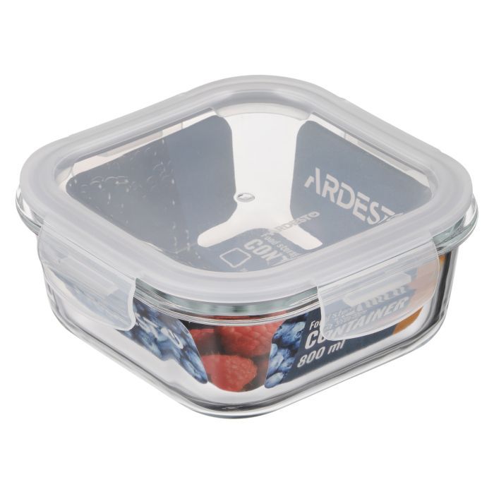 Пищевой контейнер Ardesto Gemini квадратний, 0.31л, боросилікатне скло, прозорий (AR1230BSQ) изображение 5