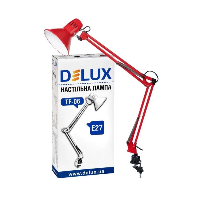 Настольная лампа Delux TF-06 E27 Червона (90012373) изображение 2
