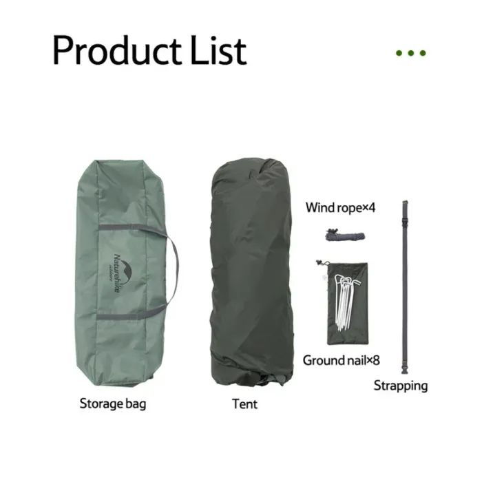 Палатка Naturehike NH21ZP008 оливково-зелений (6927595777442) изображение 6