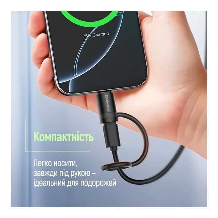 Переходник USB-C F to Lightning M black ColorWay (CW-AD-LC) изображение 12