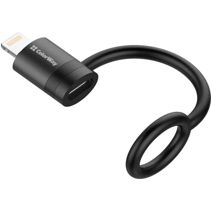 Переходник USB-C F to Lightning M black ColorWay (CW-AD-LC) изображение 2