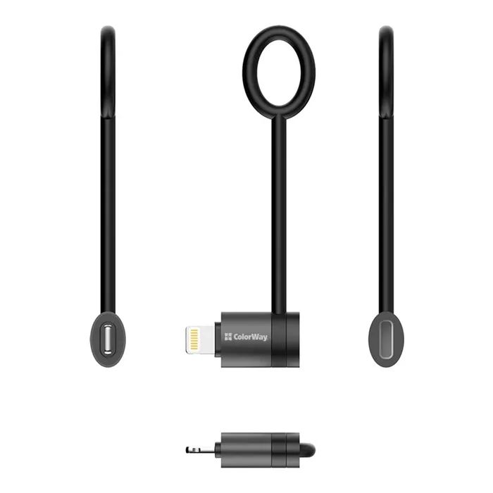 Переходник USB-C F to Lightning M black ColorWay (CW-AD-LC) изображение 5