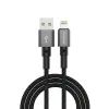 Дата кабель USB 2.0 AM to Lightning 1.0m 2.4A black Grand-X (PL-08B)