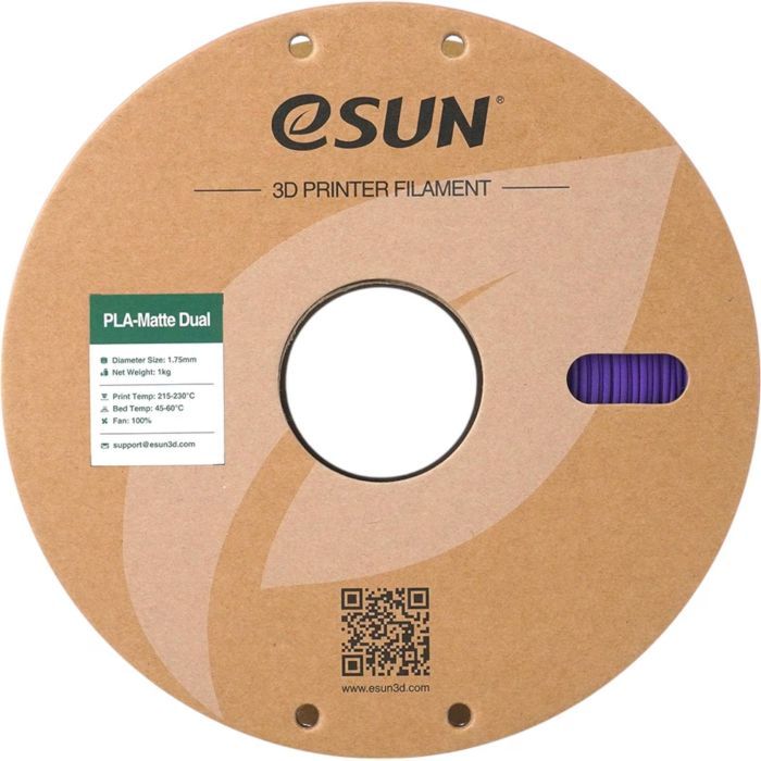 Пластик для 3D-принтера eSUN PLA matte dual 1,75mm 1kg RED BLUE (PLA-MTD175B-RU1P1) изображение 2