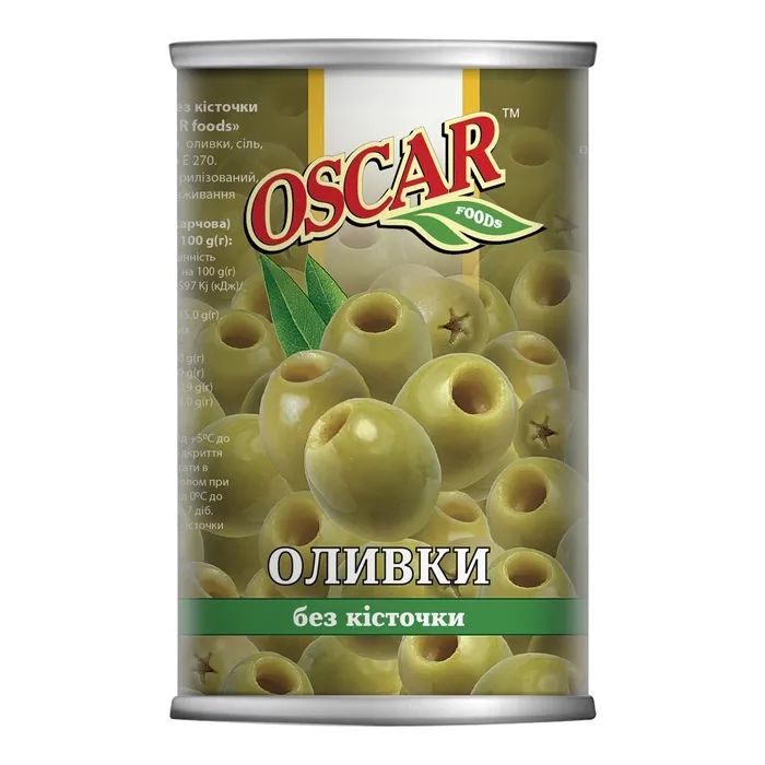 Овощная консервация Oscar foods Оливки без косточки 280 г (8413552051321)
