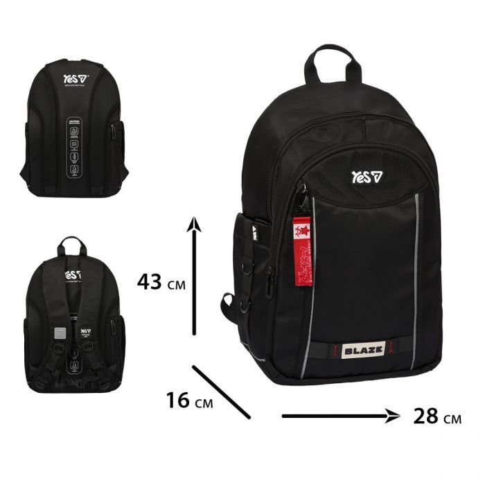 Рюкзак школьный Yes Blaze TS-60L (550404) изображение 3