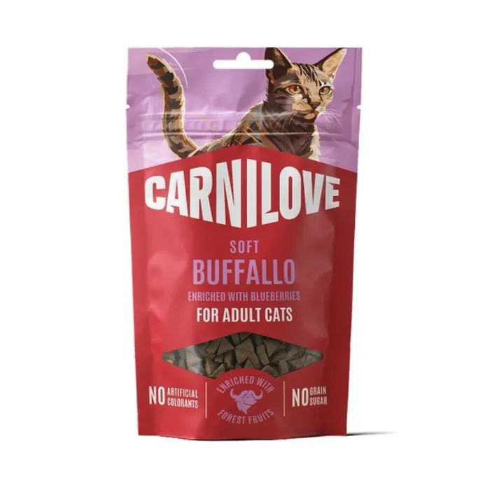 Лакомство для котов Carnilove Soft Snack Buffallo with Blueberries 50 г (8595602582563)
