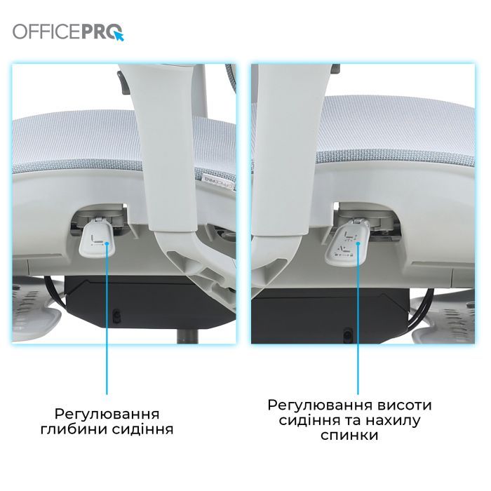 Офісне крісло OfficePro Elite OC950GLB Gray/Light Blue (OC950GLB) зображення 17