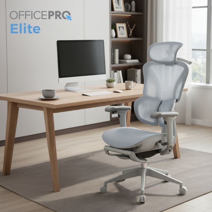 Офісне крісло OfficePro Elite OC950GLB Gray/Light Blue (OC950GLB) зображення 9