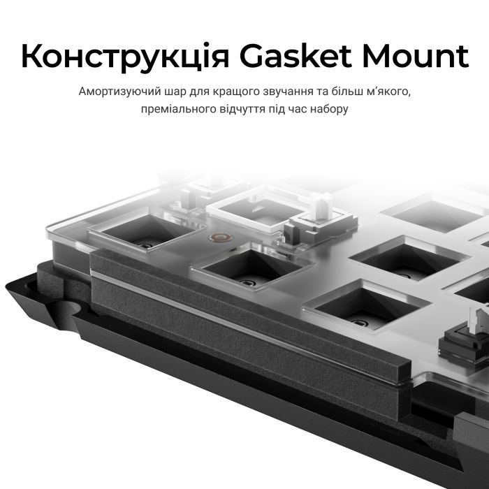 Клавіатура Keychron V1 8K Keychron Super Red Switch RGB USB UA Black (V1W-D1-UA) зображення 11