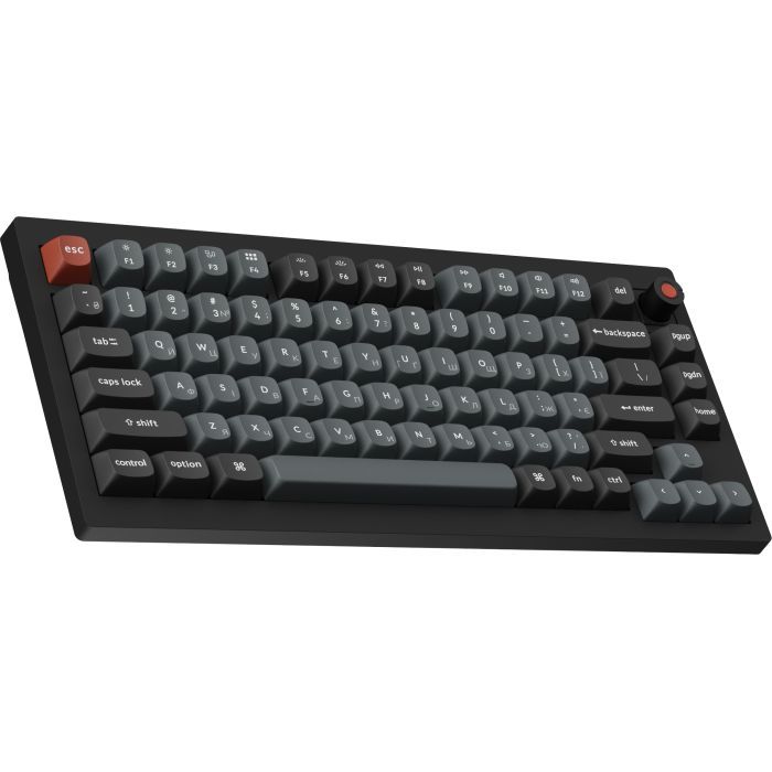 Клавіатура Keychron V1 8K Keychron Super Red Switch RGB USB UA Black (V1W-D1-UA) зображення 3