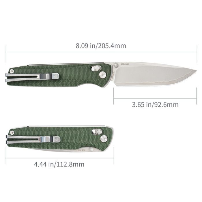 Нож SRM Terrier 140Cr, Green Micarta, Stonewash (258L-MG2) изображение 12