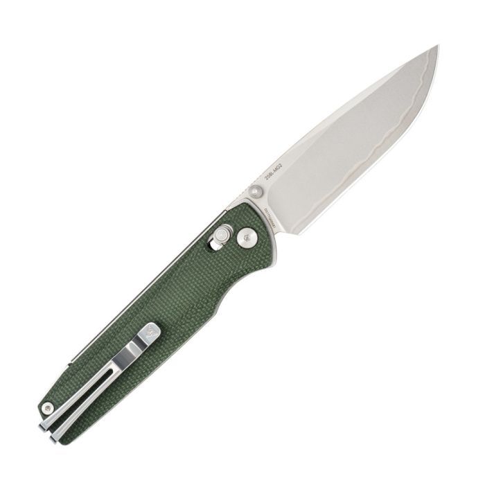 Нож SRM Terrier 140Cr, Green Micarta, Stonewash (258L-MG2)